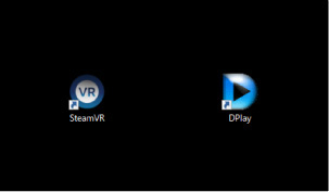 パソコン：SteamVR・D-PLAYER のデスクトップアイコンの画像