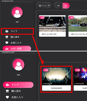4D Media Player：購入動画の選択説明画像