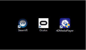 パソコン：SteamVR・Oculusアプリ・PC用 4D Media Playerのデスクトップアイコンの画像